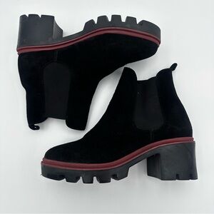 Antonio De Faria Tara Black Suede Platform with Chunky Heel women's 7.5 90s Y2K